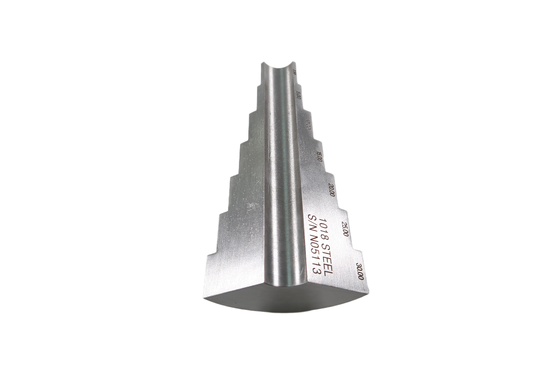 7 Step Pipe Test Block/ Circular Tube Stepped Block, 2.5-30mm 1018 Carbon Steel