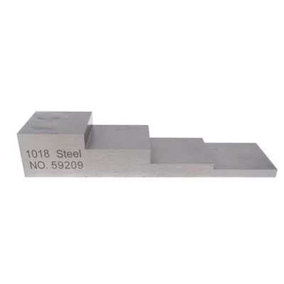 4 Step Ultrasonic Calibration Block with 3-5-10-15mm Thickness in 1018 Steel for Ultrasonic Testing