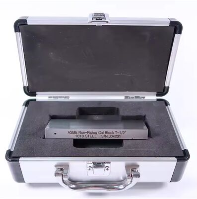 Bloque de calibración de acero ASME sin tubería T=1/2 pulgadas Tipo 1018 Bloque de calibración de acero para onda de cizallamiento UT (1/2 pulgadas de espesor)
