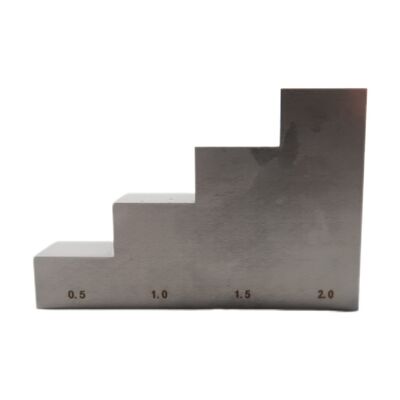 Bloque de calibración de 4 pasos de acero inoxidable 304 con espesor de 0,5'-1,0'-1,5'-2,0' y tamaño de paso de 0,75