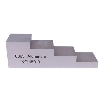 Bloque de calibración de aluminio 6063 de 4 pasos con espesores de 0.25-0.5-0.75-1.0 pulgadas para pruebas ultrasónicas