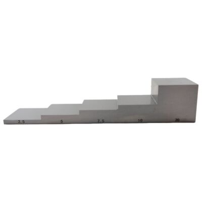 Bloque de calibración de acero 1018 de 5 pasos con espesores de 2.5-5-7.5-10-20 mm para pruebas ultrasónicas