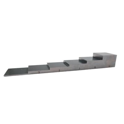 Bloque de calibración en 6 pasos de acero 1018 con grosor de 1-3-5-7-10-15 mm para pruebas ultrasónicas